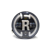 LIU HJG 7 Inch Round Headlight Compatible with Royal Enfield, Jeep Thar & Harley Davidson (R White Harley Headlight)